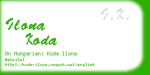 ilona koda business card